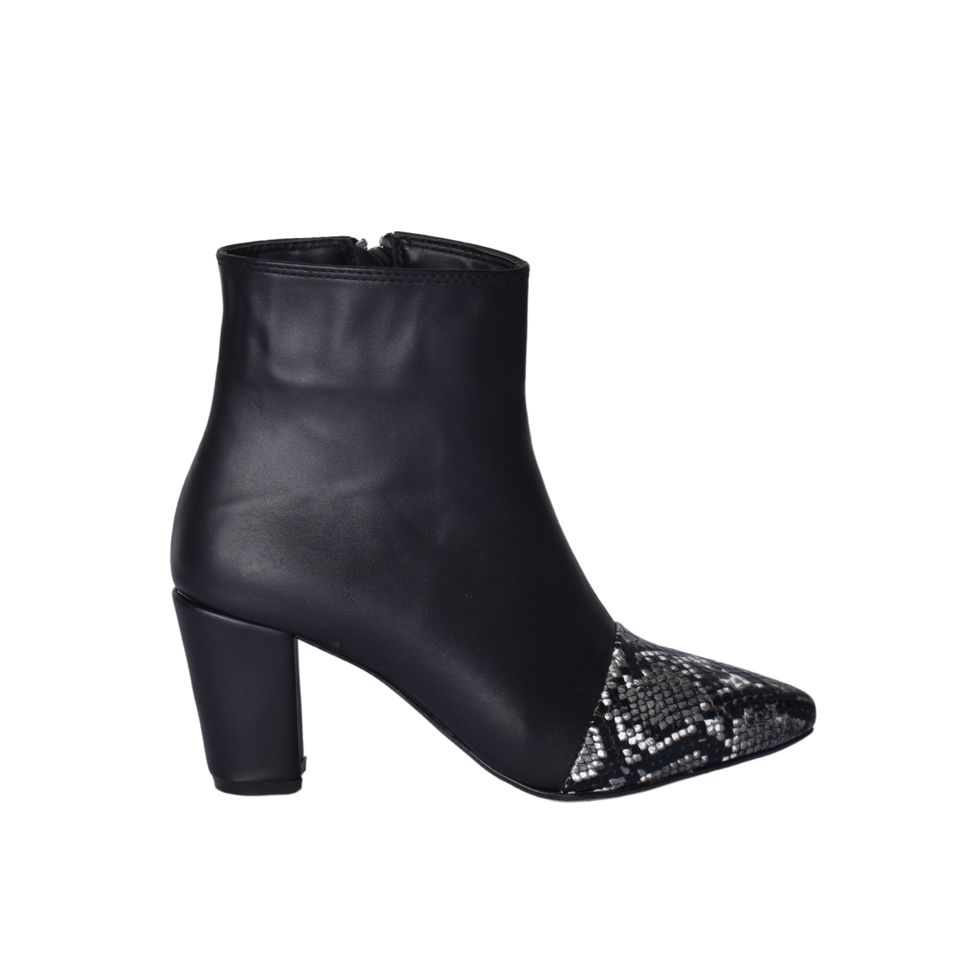 Leather Ankle Boots With Details Black Melouk