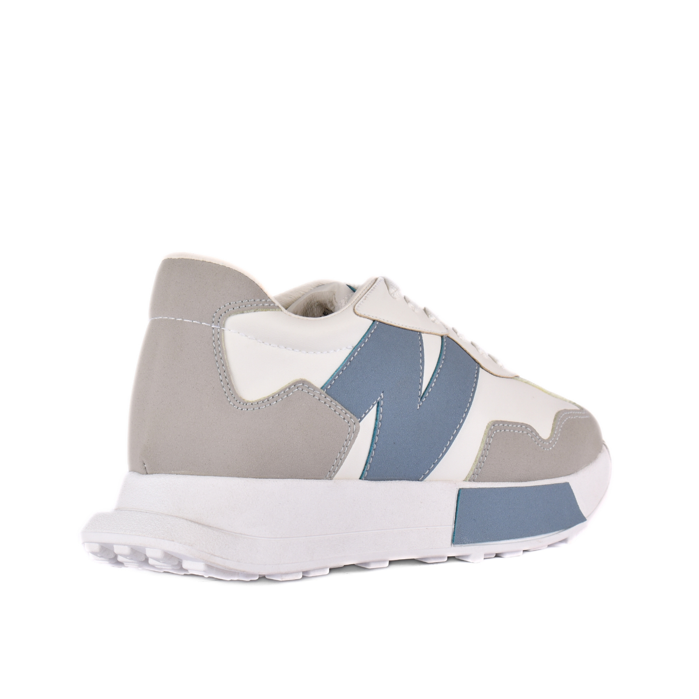 Leather White Midsole Sneakers Melouk