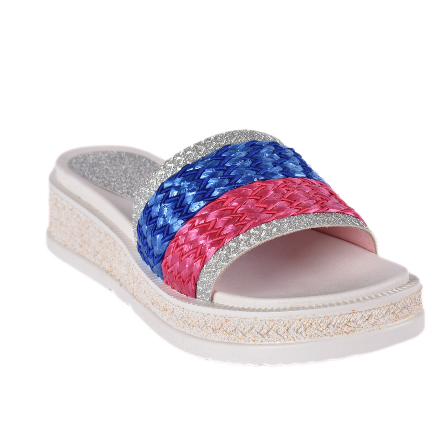 Platform Slipper With Details Blue Melouk