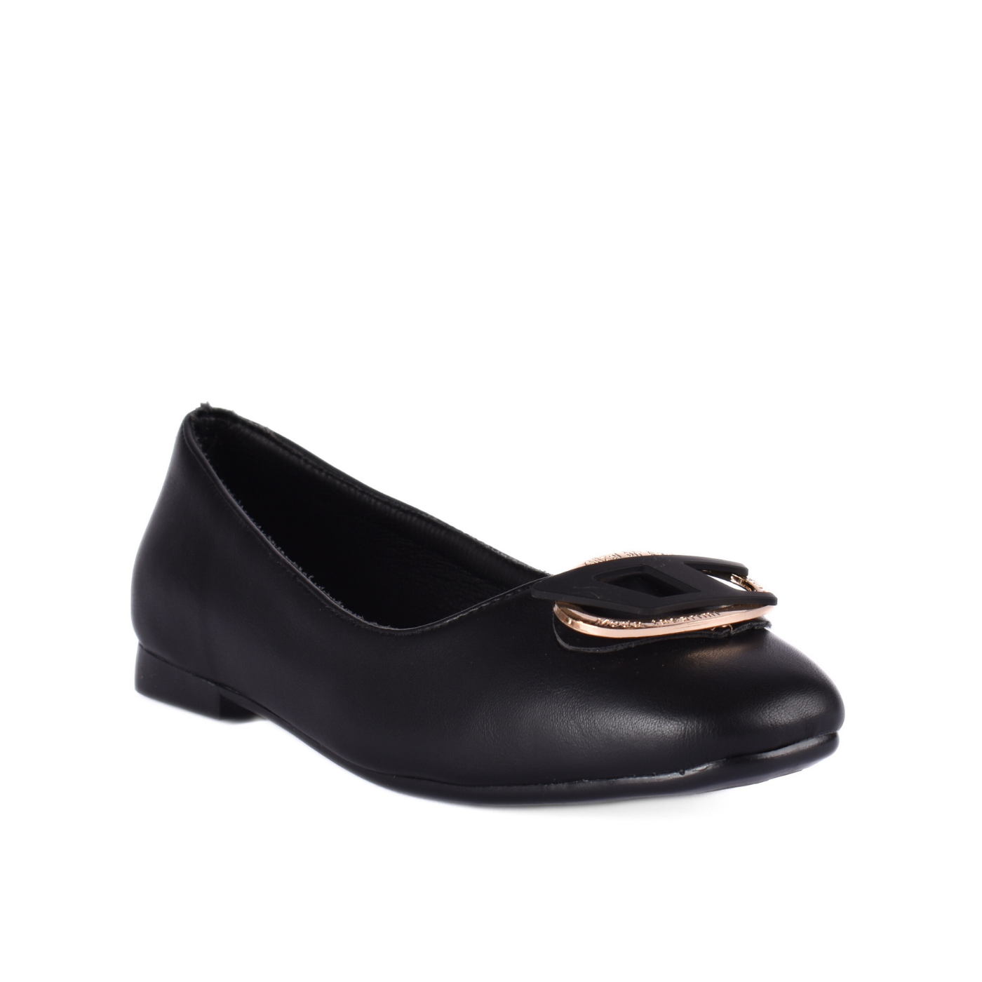 Leather Simple Loafer Black Melouk