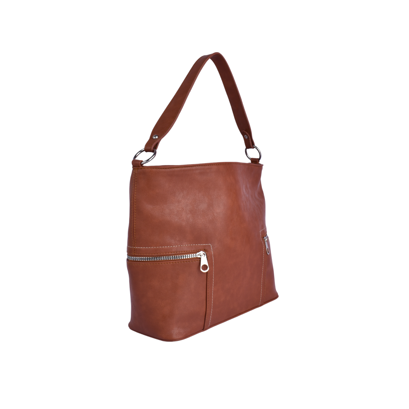 Black Basic Shoulder Bag With Zipper Melouk