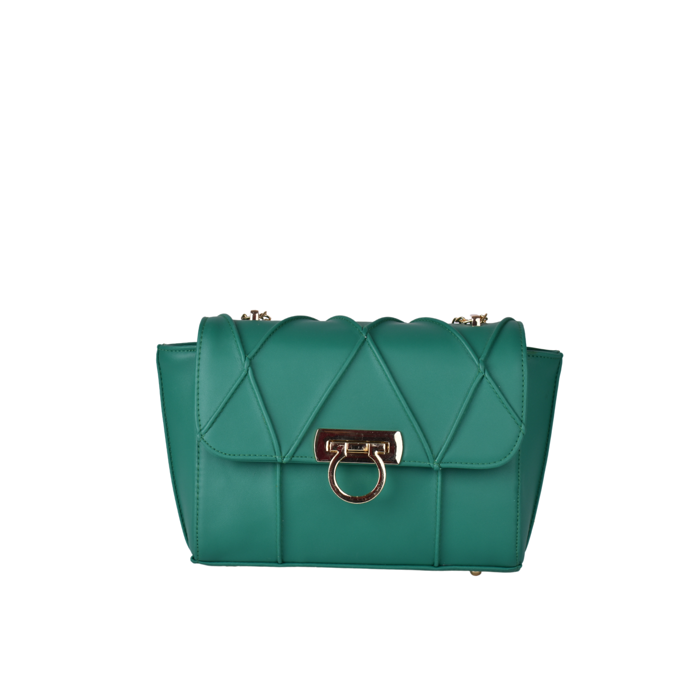 Basic Leather Shoulder Bag Green Melouk