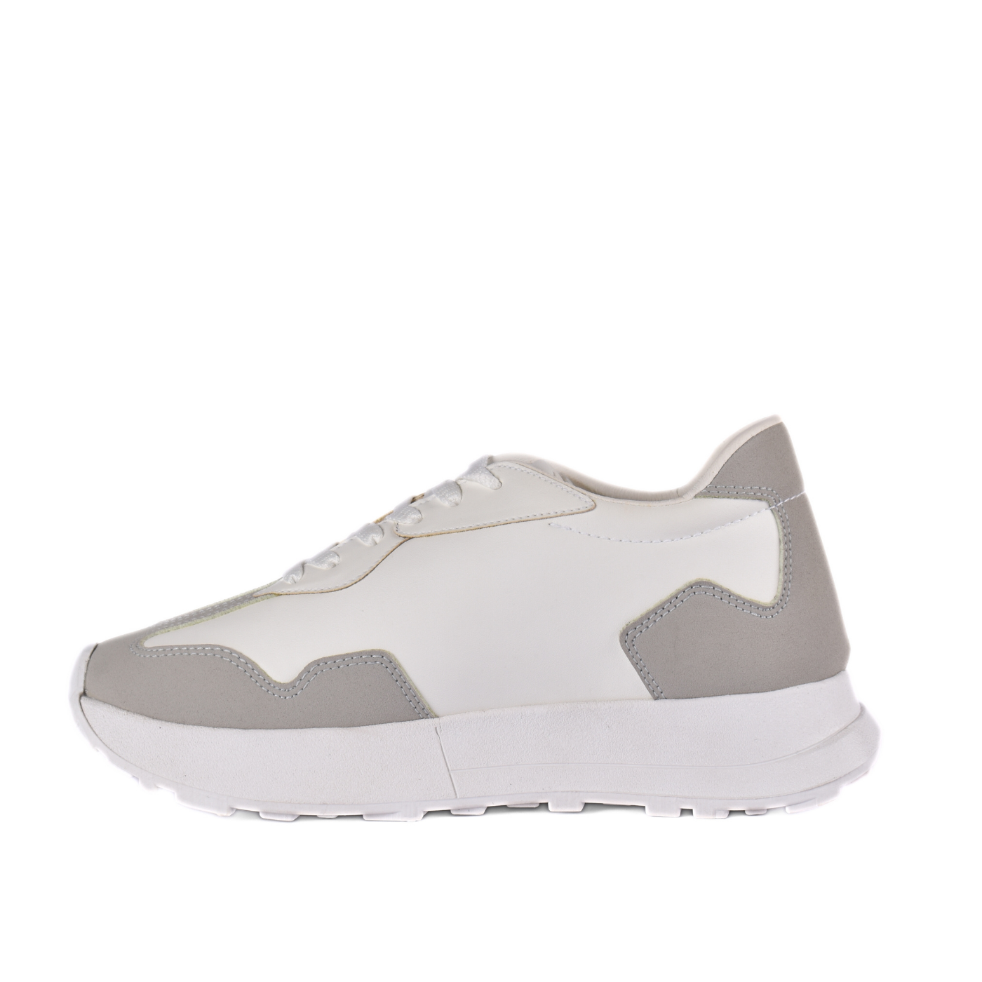 Leather White Midsole Sneakers Melouk