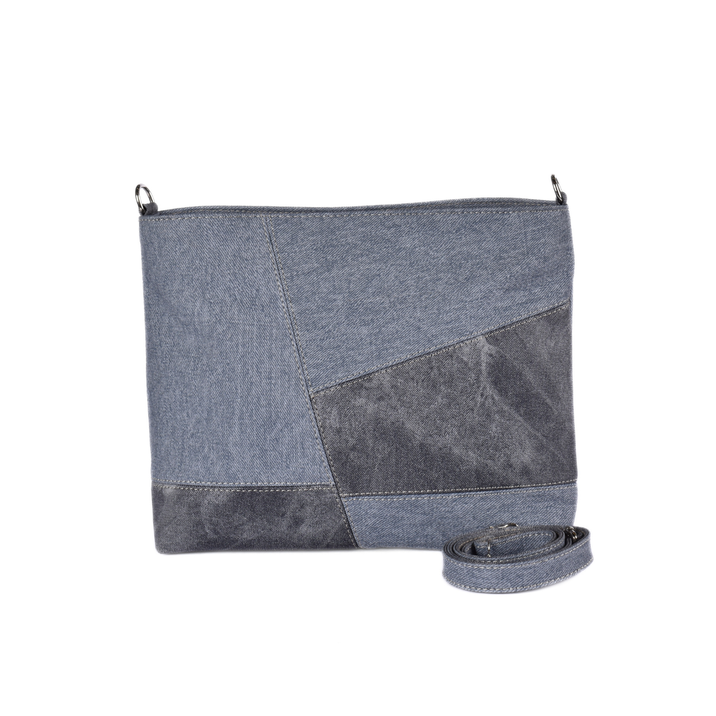 Basic Leather Cross Body Bag Light blue Melouk