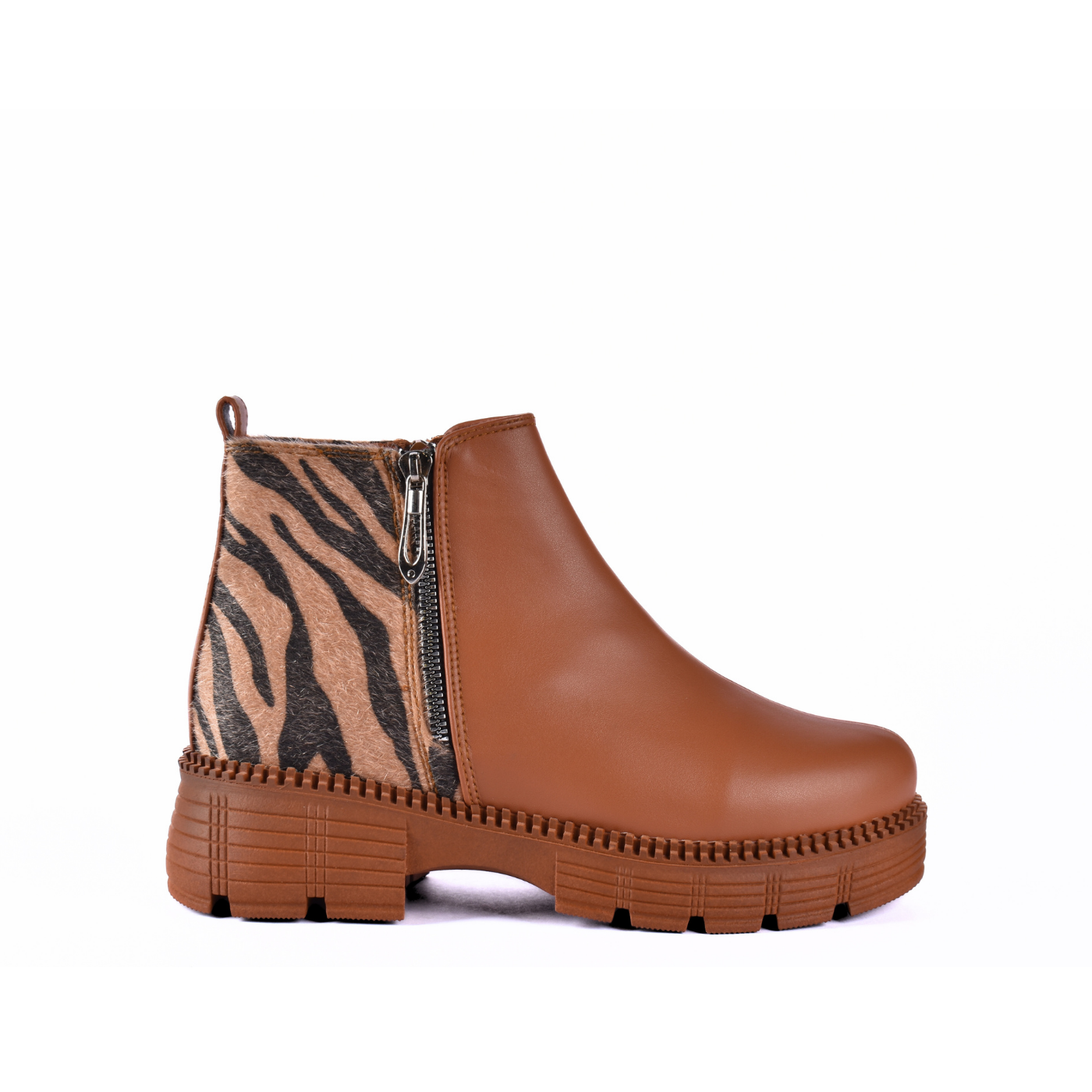 Printed Ankle Boots With Zipper Melouk