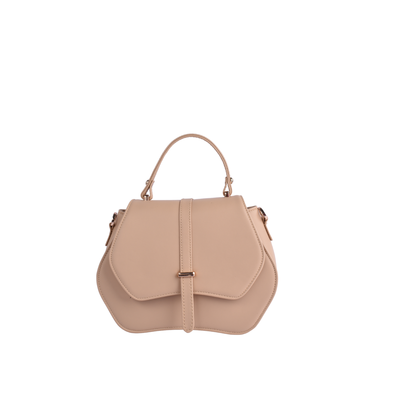 Leather Bag With Handle Beige Melouk