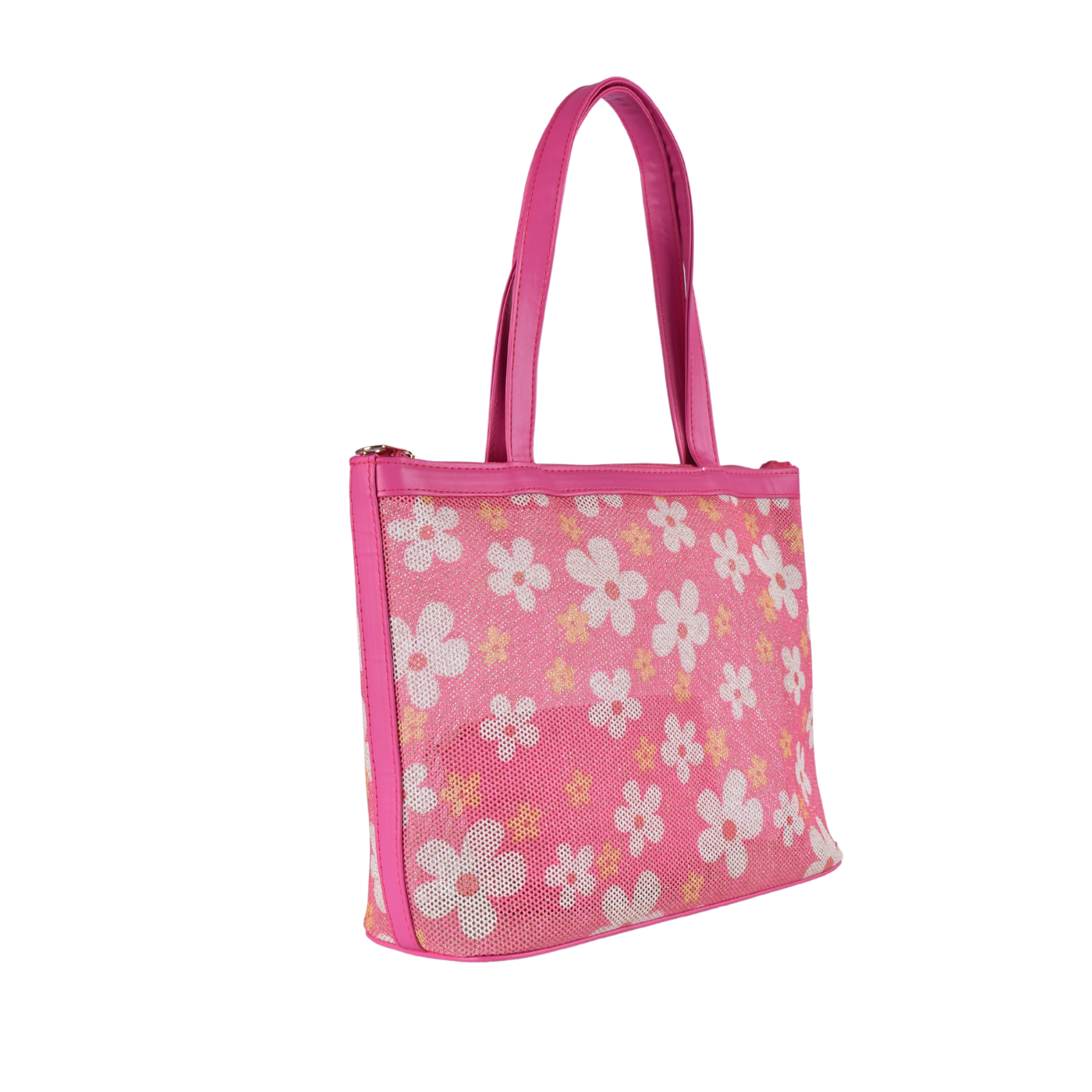 Embossed Shoulder Bag With Details Pink Melouk