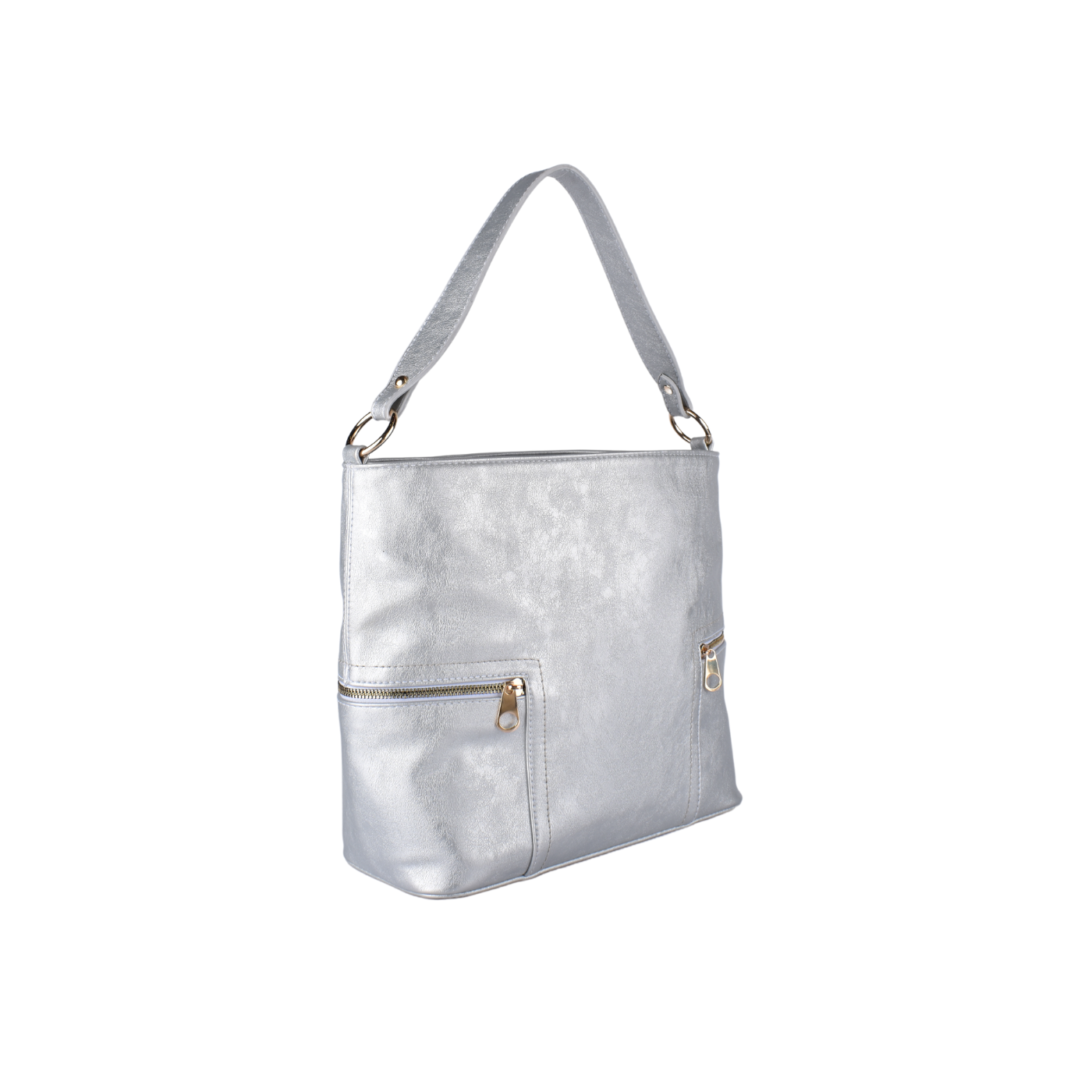 Black Basic Shoulder Bag With Zipper Melouk