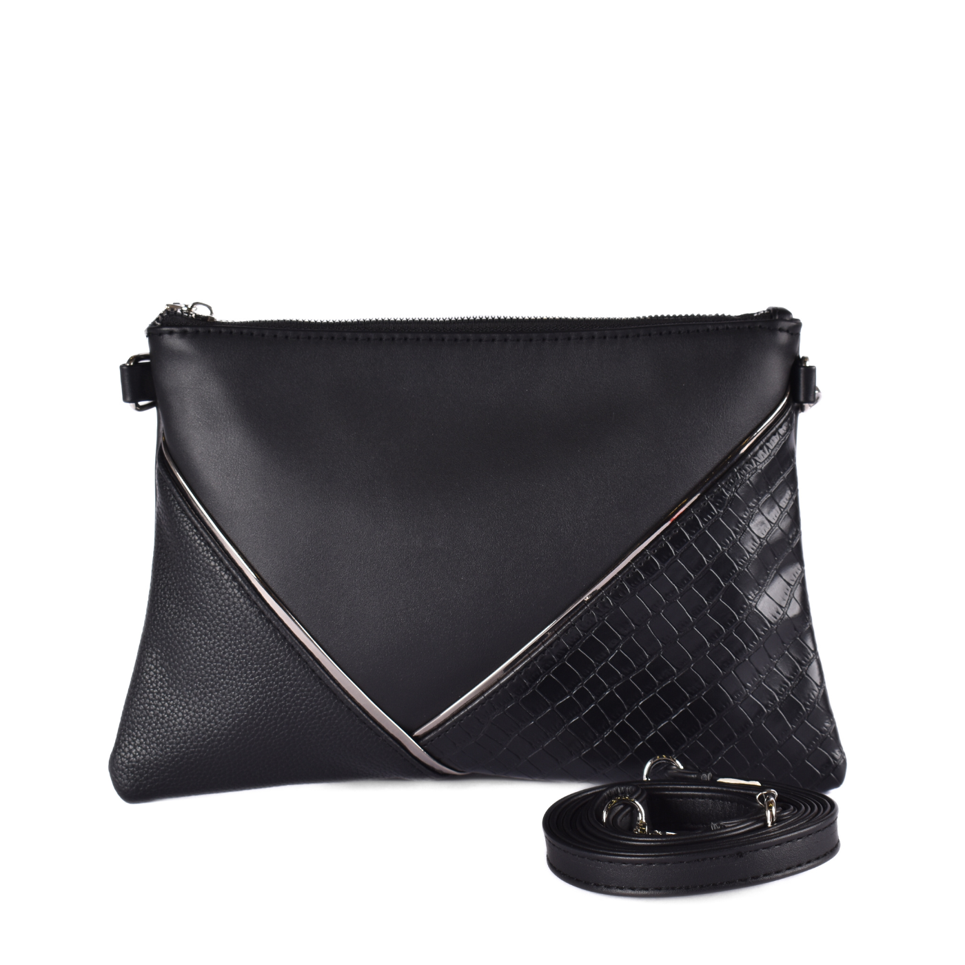 Simple Crossbody Bag Black B193 Melouk