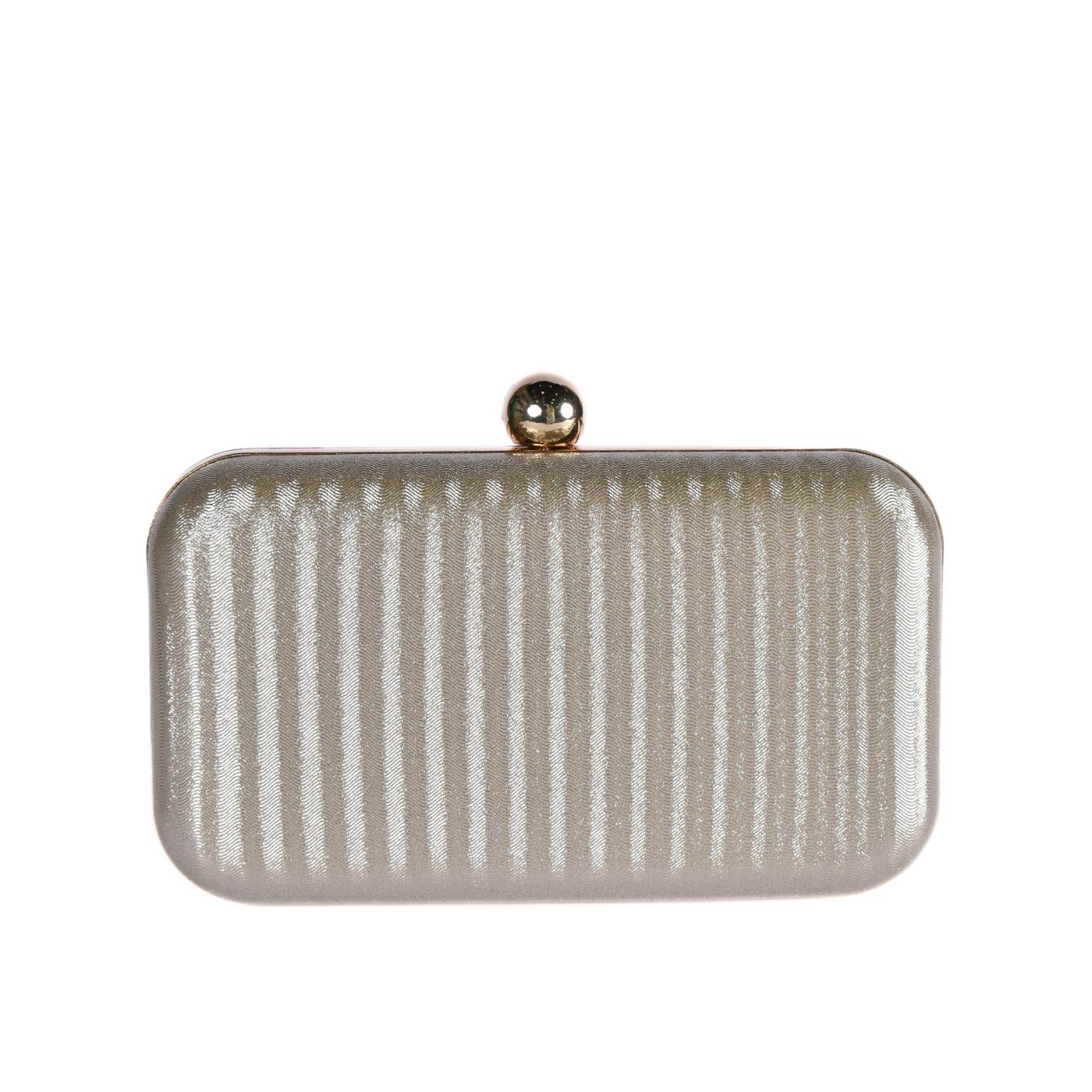Clutch With Vertical Ripple Texture Gold Melouk