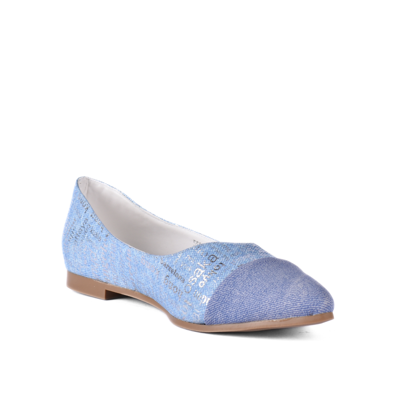 Flat Ballet Leather Shoe With Trims Melouk