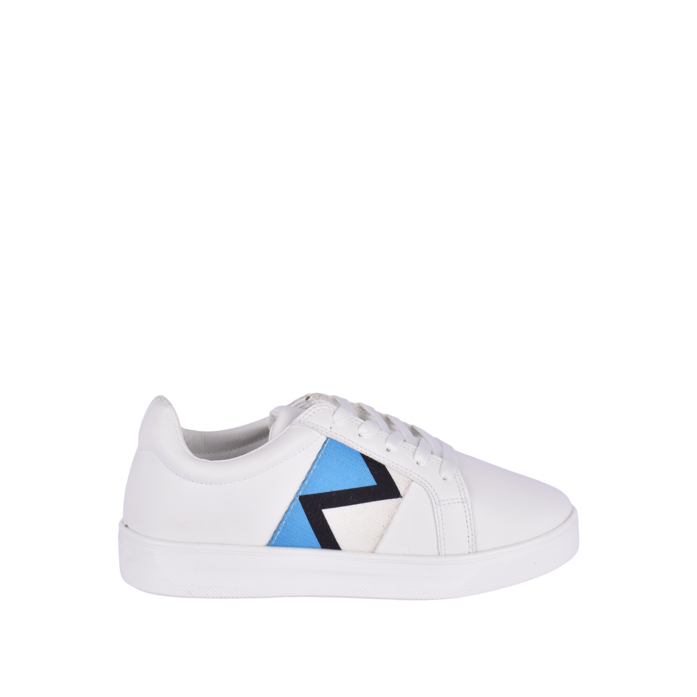 Fashionable Sneaker With Trims Blue Melouk