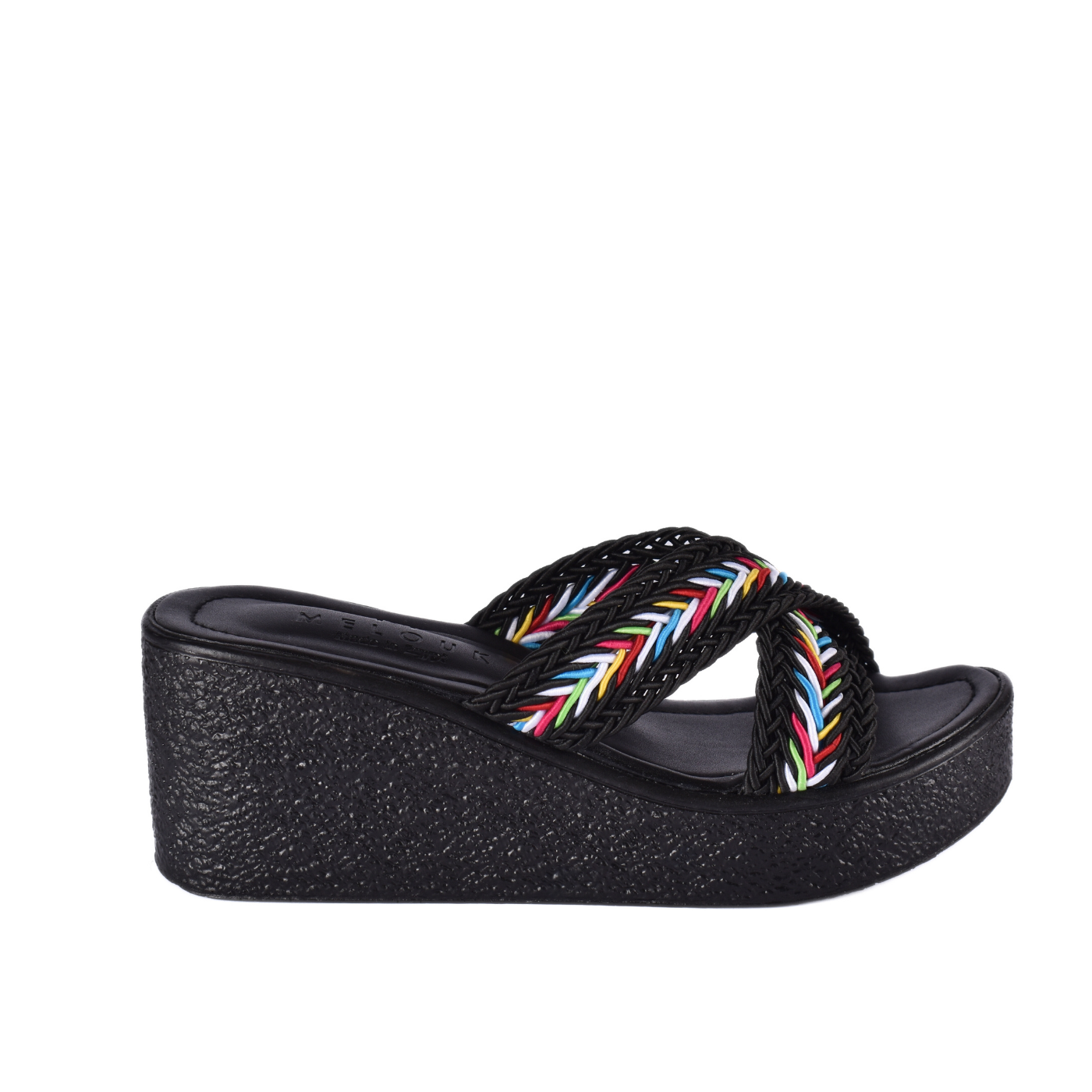 Strap Platform Slipper With Details Melouk
