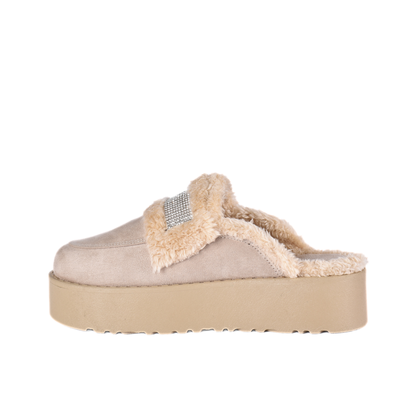 Leather Slip On Fur Loafers Melouk