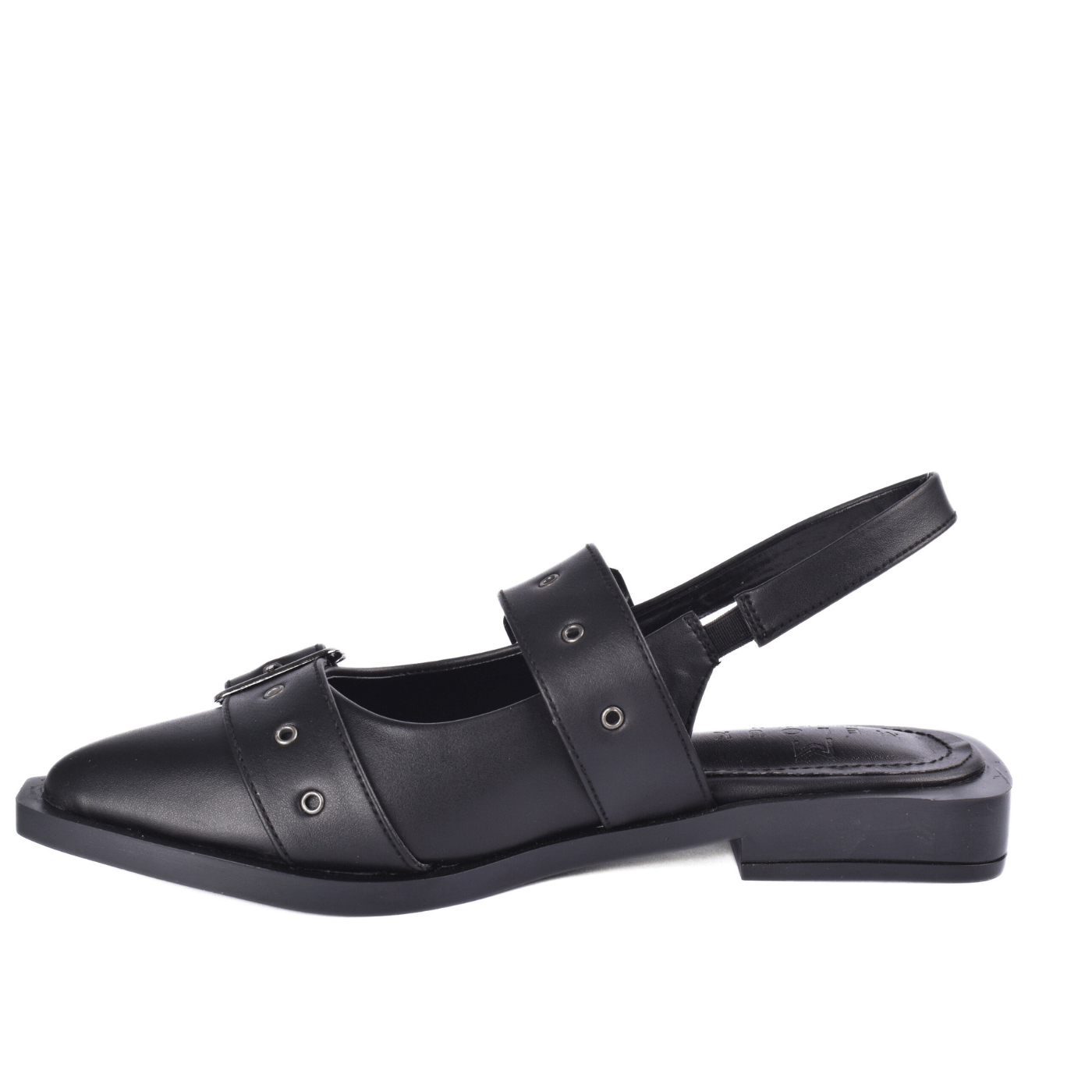 Edgy Buckled Pointed Toe Sandals Melouk