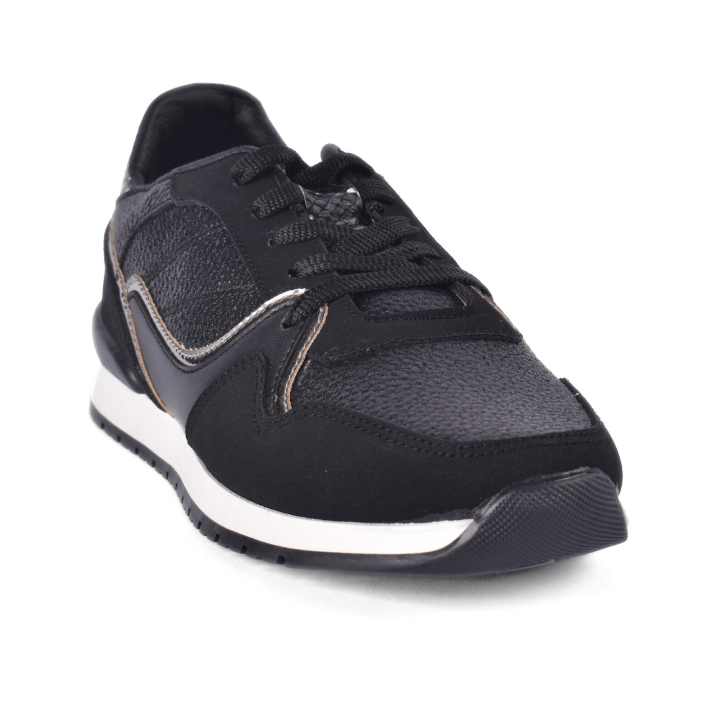 Sparkle Panel Sneakers Black Melouk