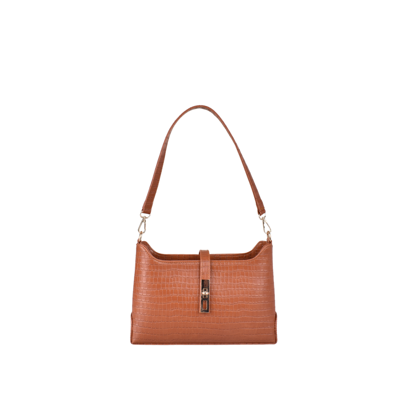 Embossed Leather Shoulder Bag Havana Melouk