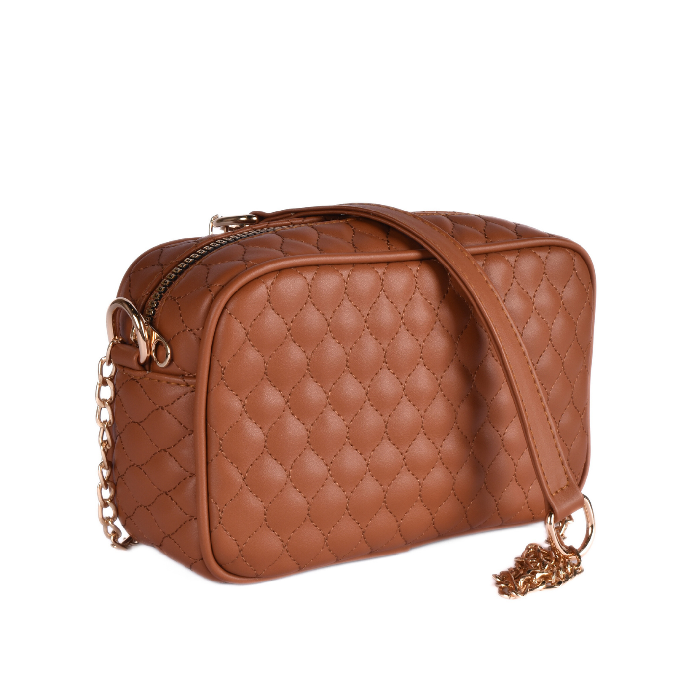 Trendy Quilted Faux Leather Crossbody Bag Melouk