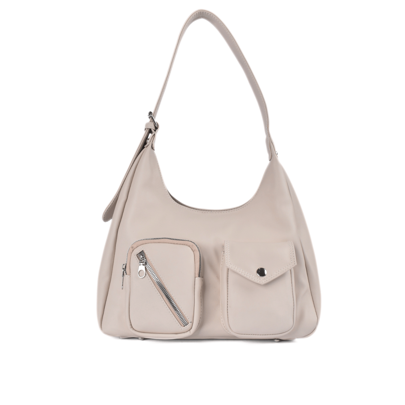 Elegant shoulder bag with details Beige Melouk