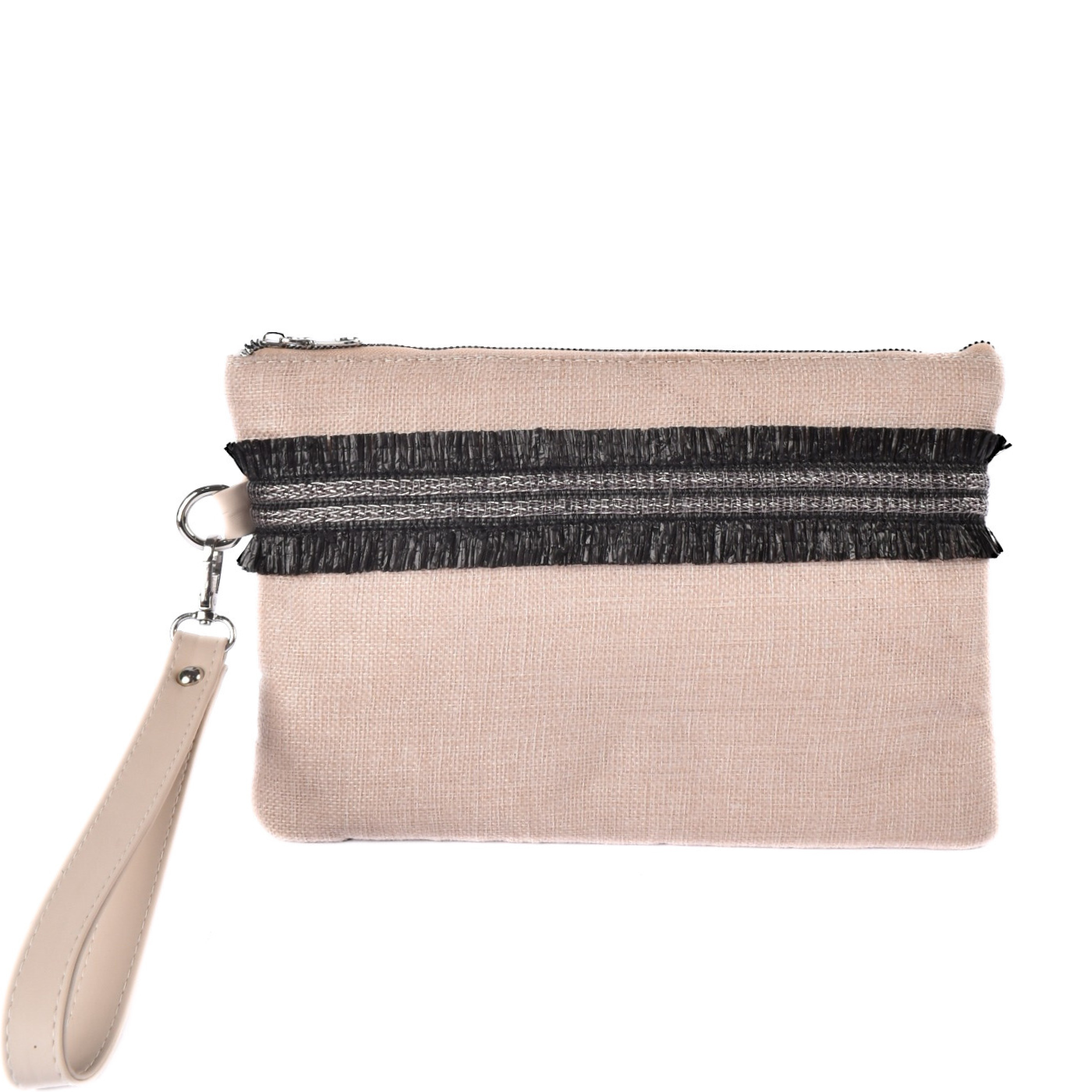 Tropical Summer Clutch With Detail Black Melouk