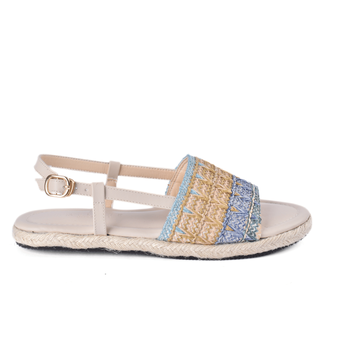 Colorful Braided Summer Sandals with Buckle Strap Melouk