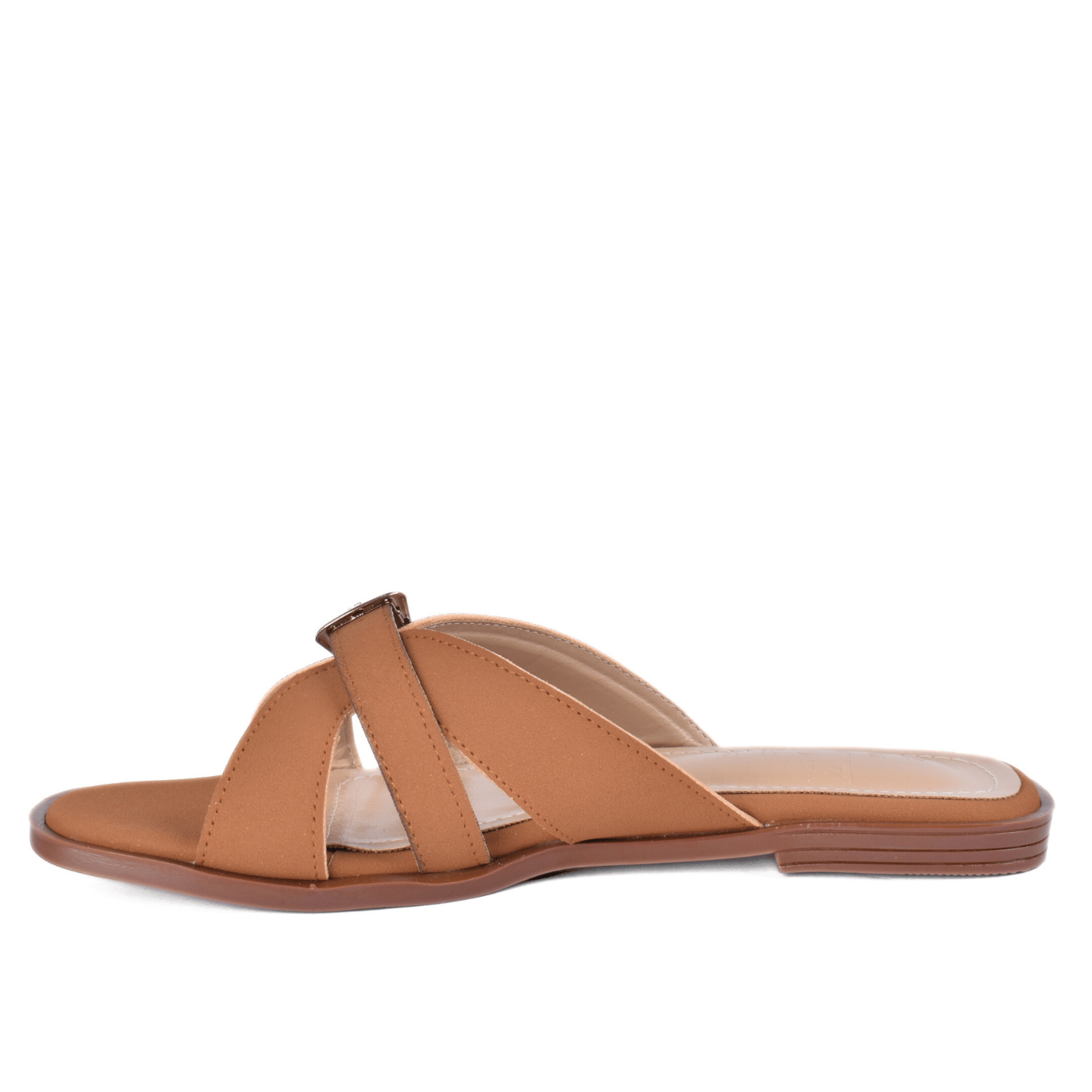 Open-Toe Flats with Buckle Detail Melouk