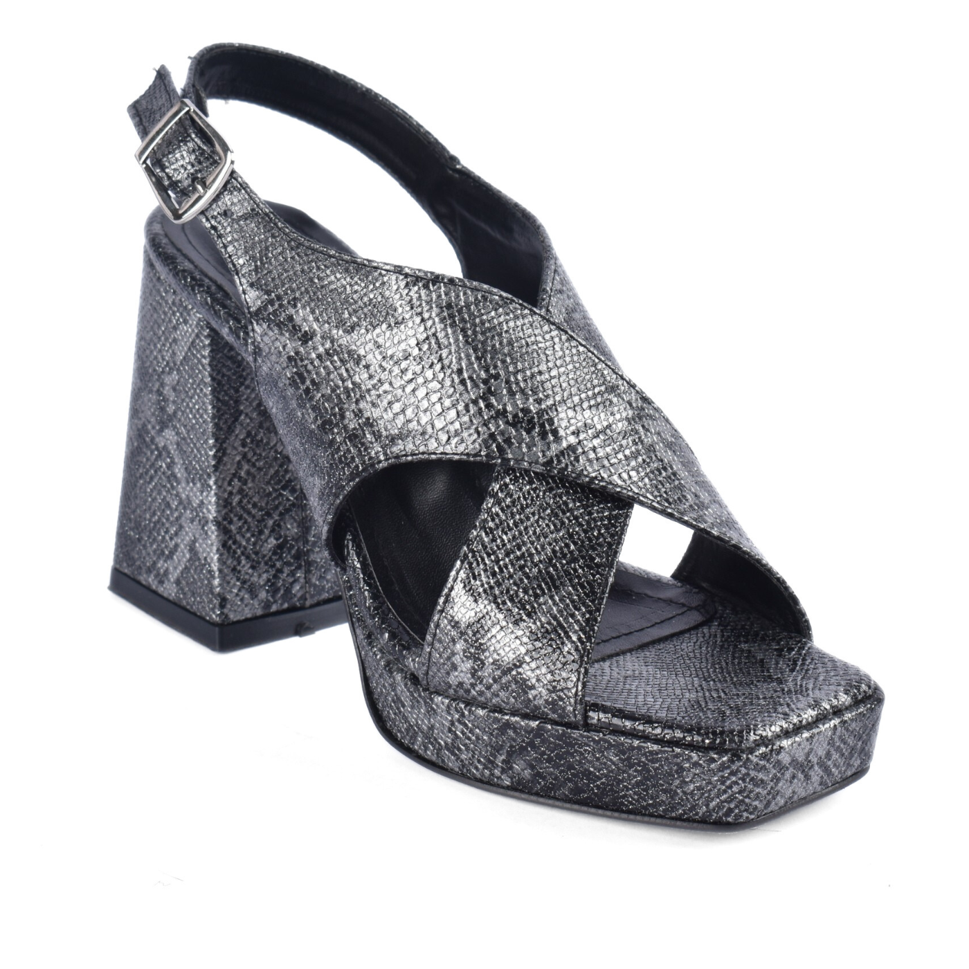 Effect Platform Sandals Black Melouk