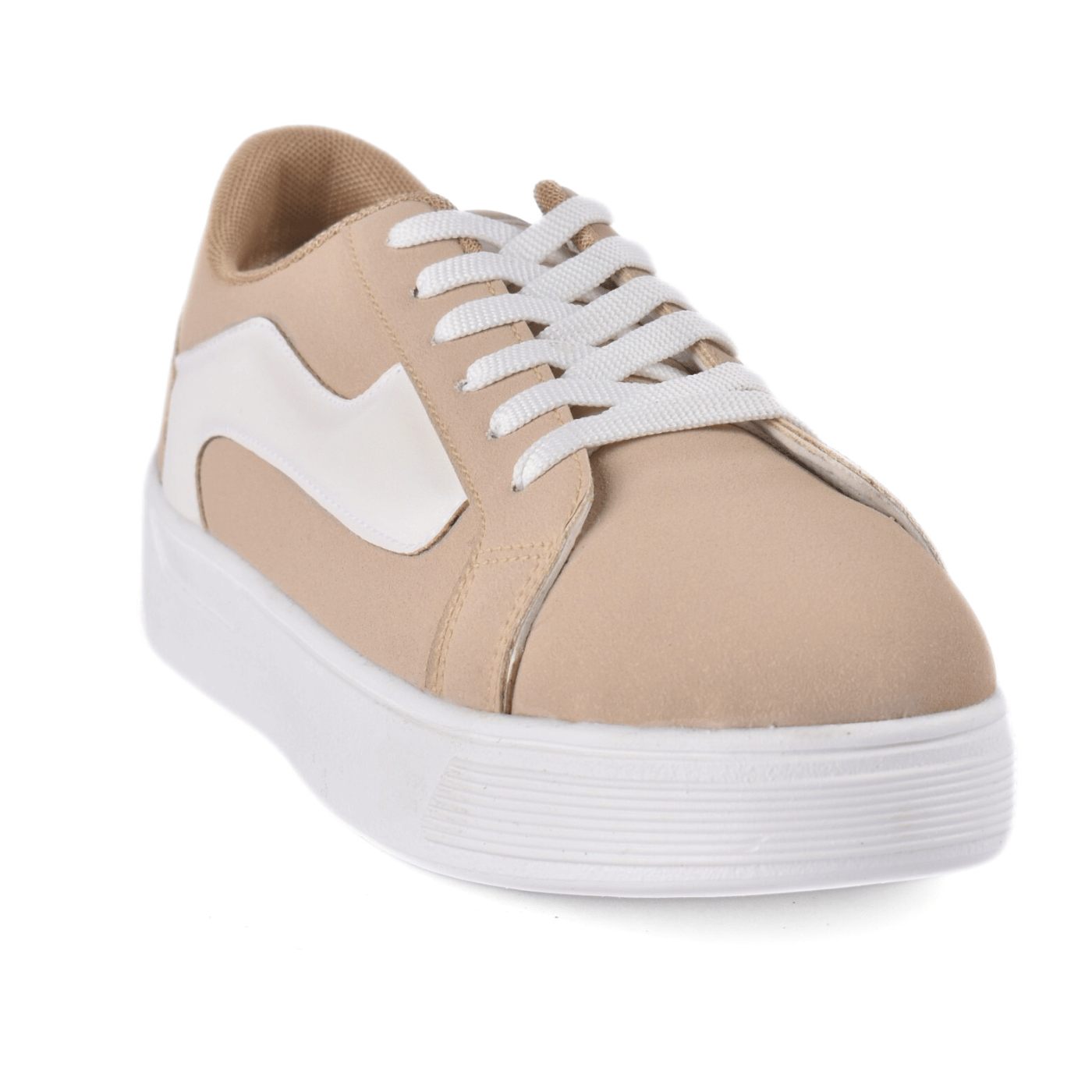 Women's Chunky Sole Fashion Sneakers Beige Melouk